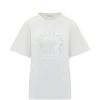 Tricou Stella McCartney rhinestone-embellished alb