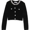 Cardigan Self-Portrait embellished-button negru