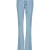 Jeans Balmain high-waisted flared albastru