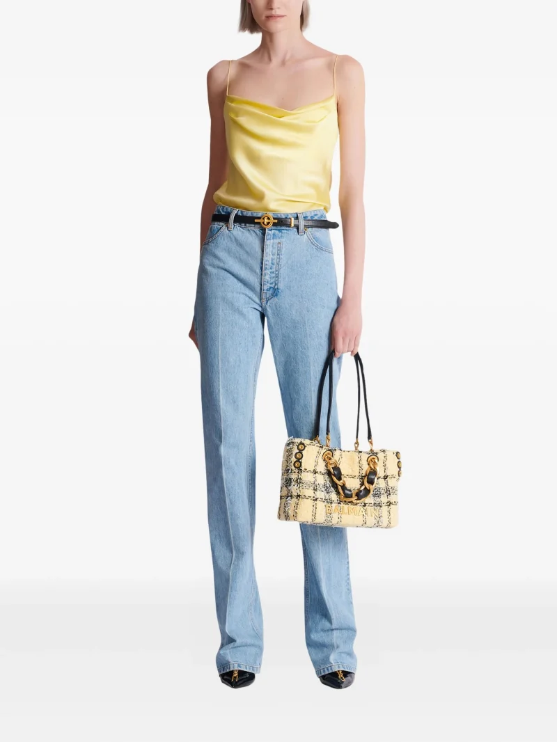 Alternative view of Jeans Balmain high-waisted flared albastru