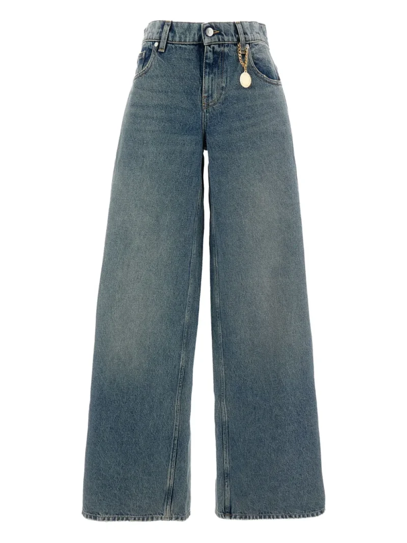 Pantaloni denim Stella McCartney Five-Pocket Wide albastru