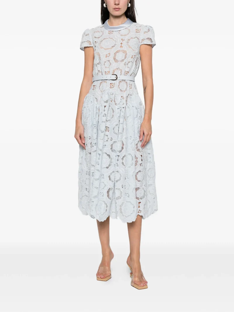 Alternative view of Rochie midi Self-Portrait floral-lace albastru