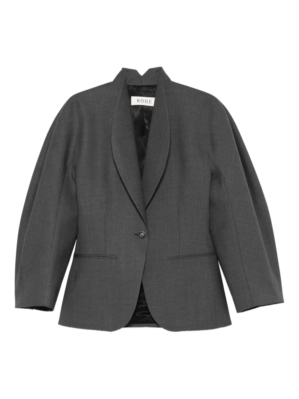Sacou Rohe Shawl-Collar Blazer gri