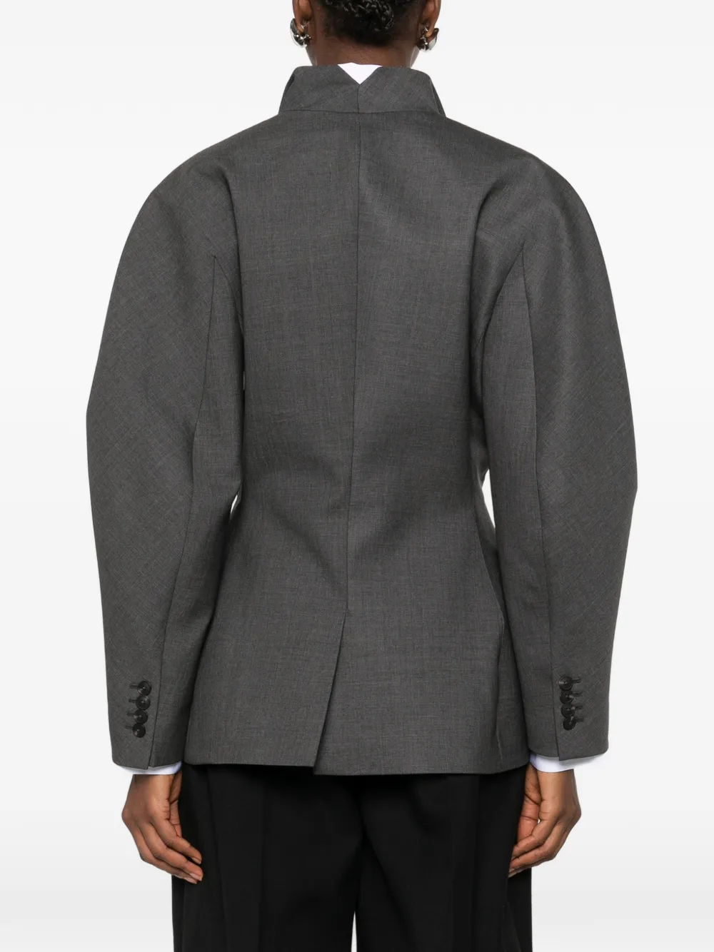 Sacou Rohe Shawl-Collar Blazer gri - imagine 2