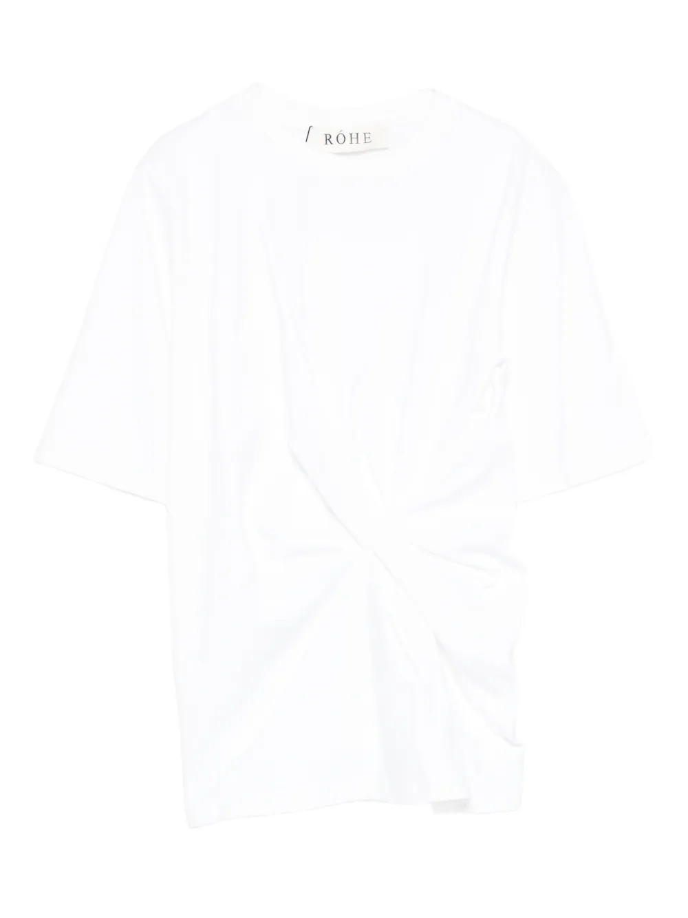 Tricou Rohe Crew-Neck alb