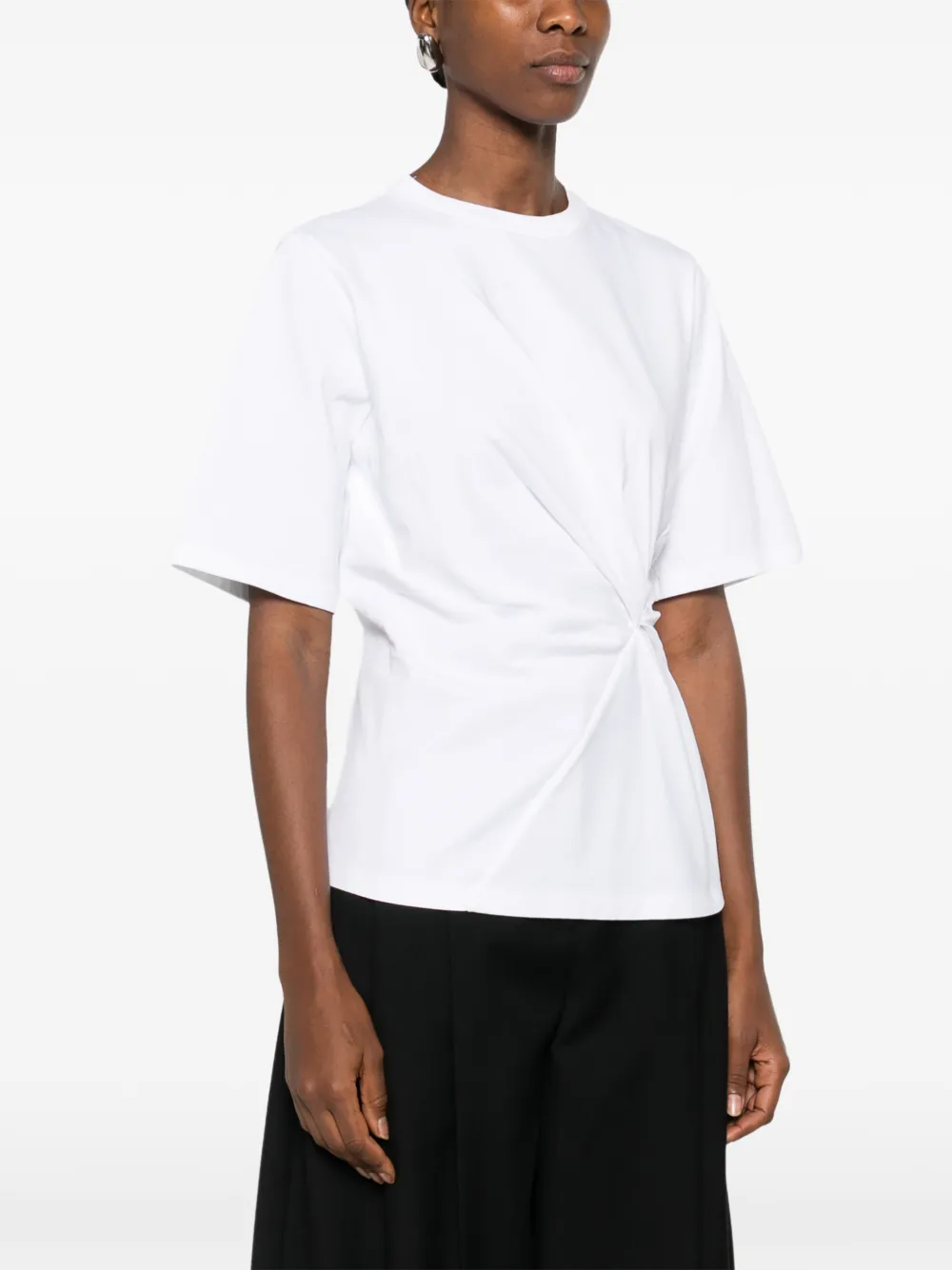 Tricou Rohe Crew-Neck alb - imagine 3