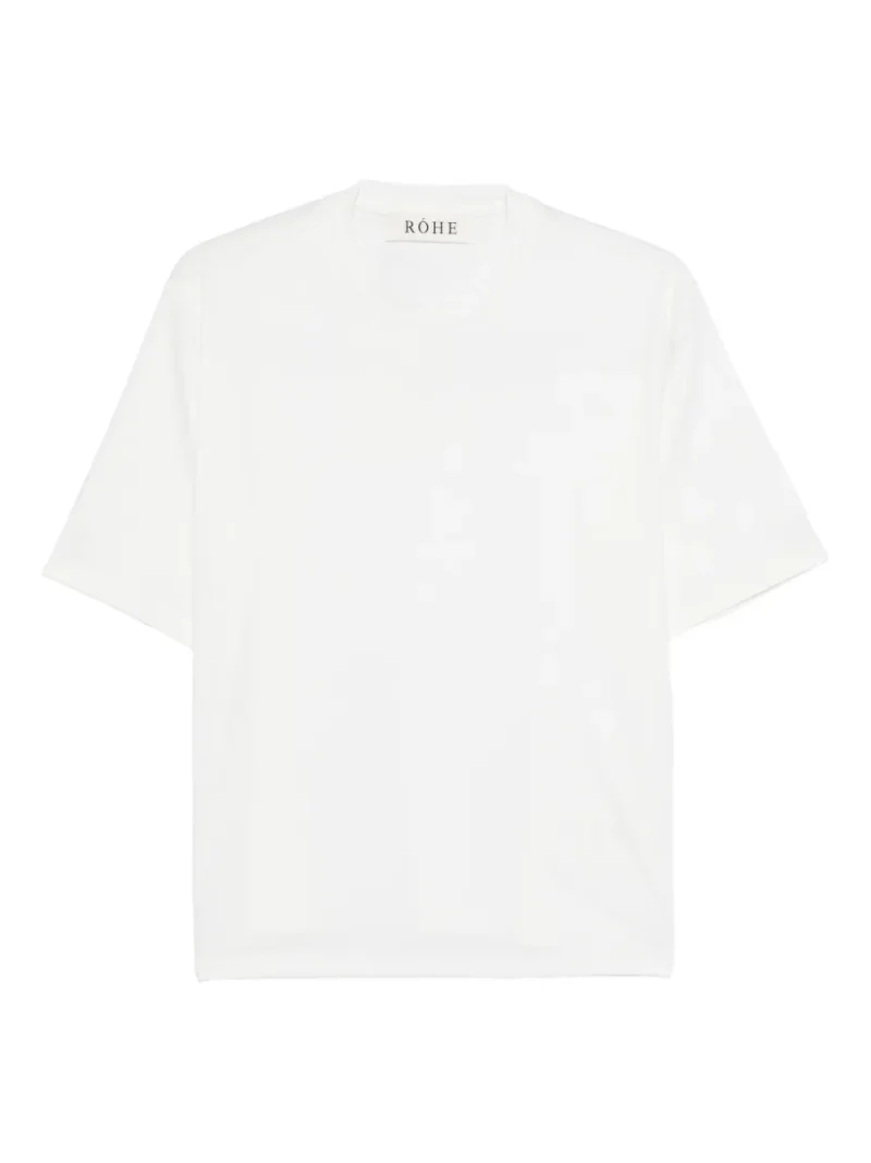 Tricou Rohe Crew-Neck ecru