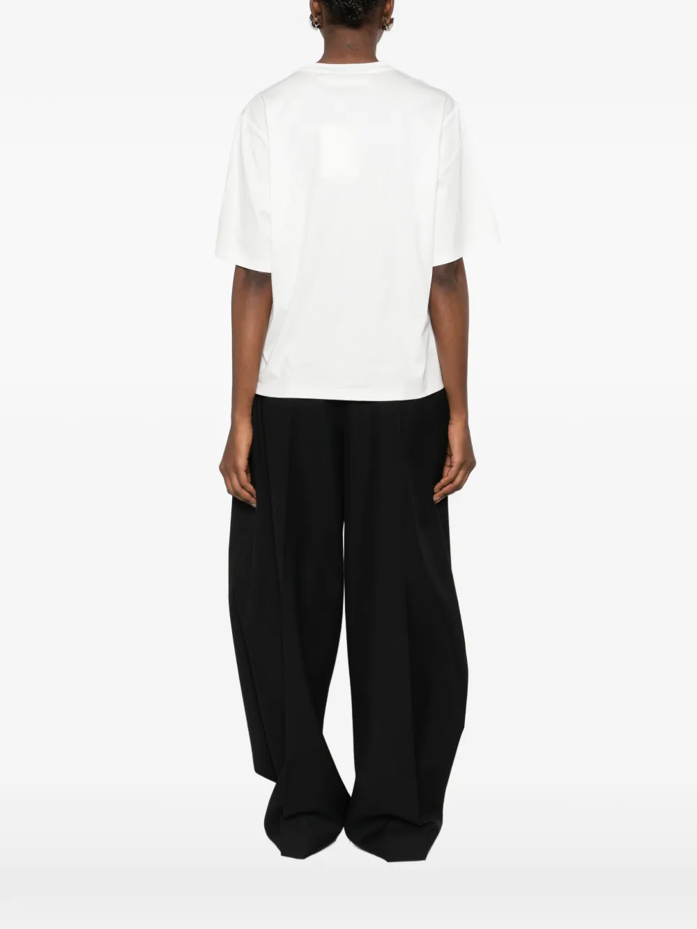 Tricou Rohe Crew-Neck ecru - imagine 2