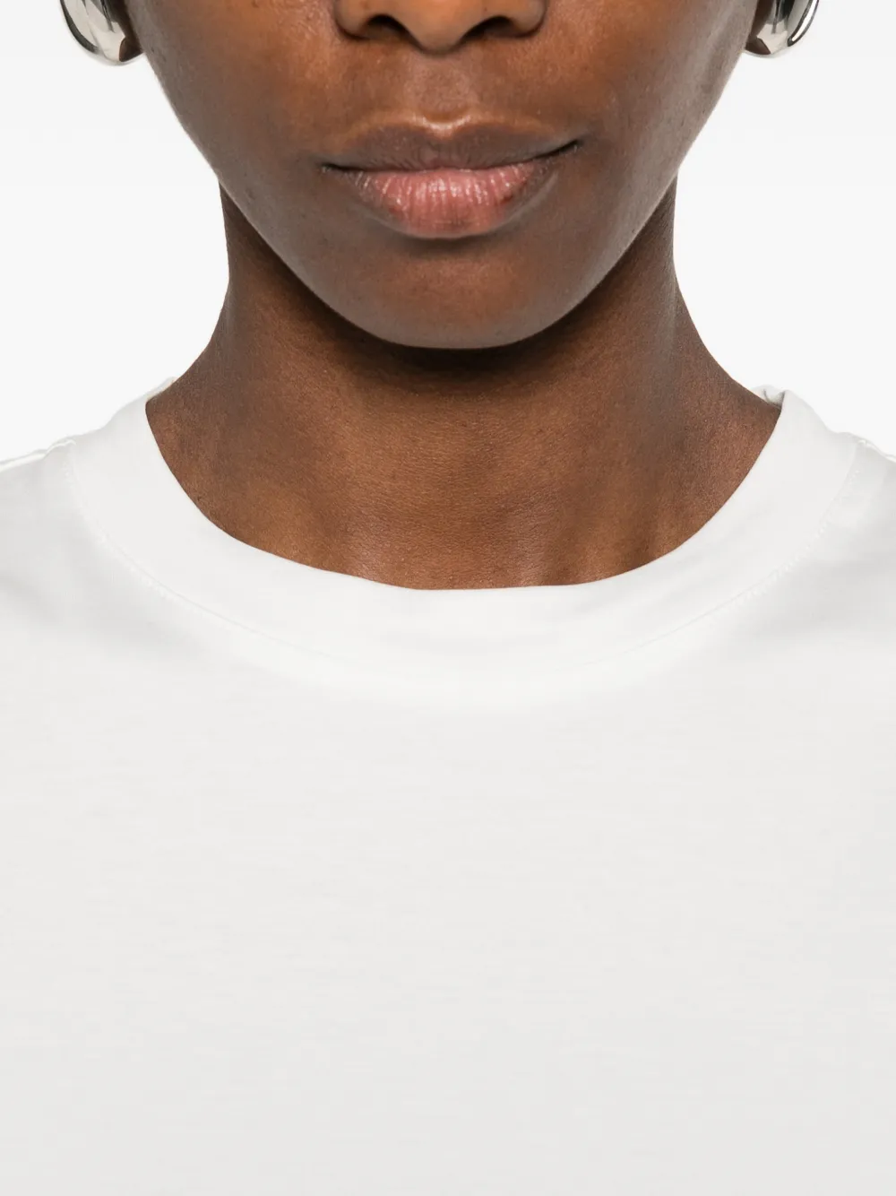 Tricou Rohe Crew-Neck ecru - imagine 5