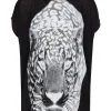 Tricou Stella McCartney Leopard-Print negru