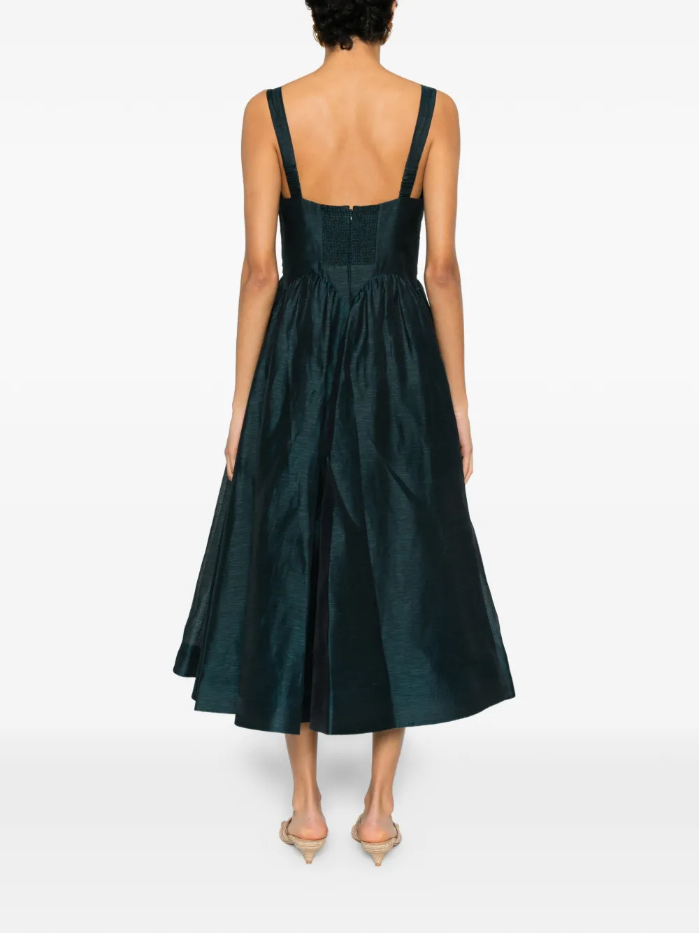 Rochie ZIMMERMANN Pleated Straps verde - imagine 2