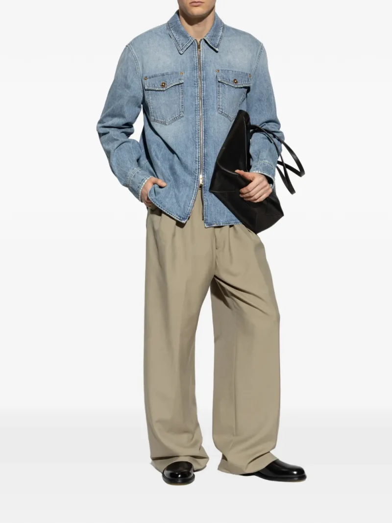 Camasa Versace Denim Zip albastru - imagine 4