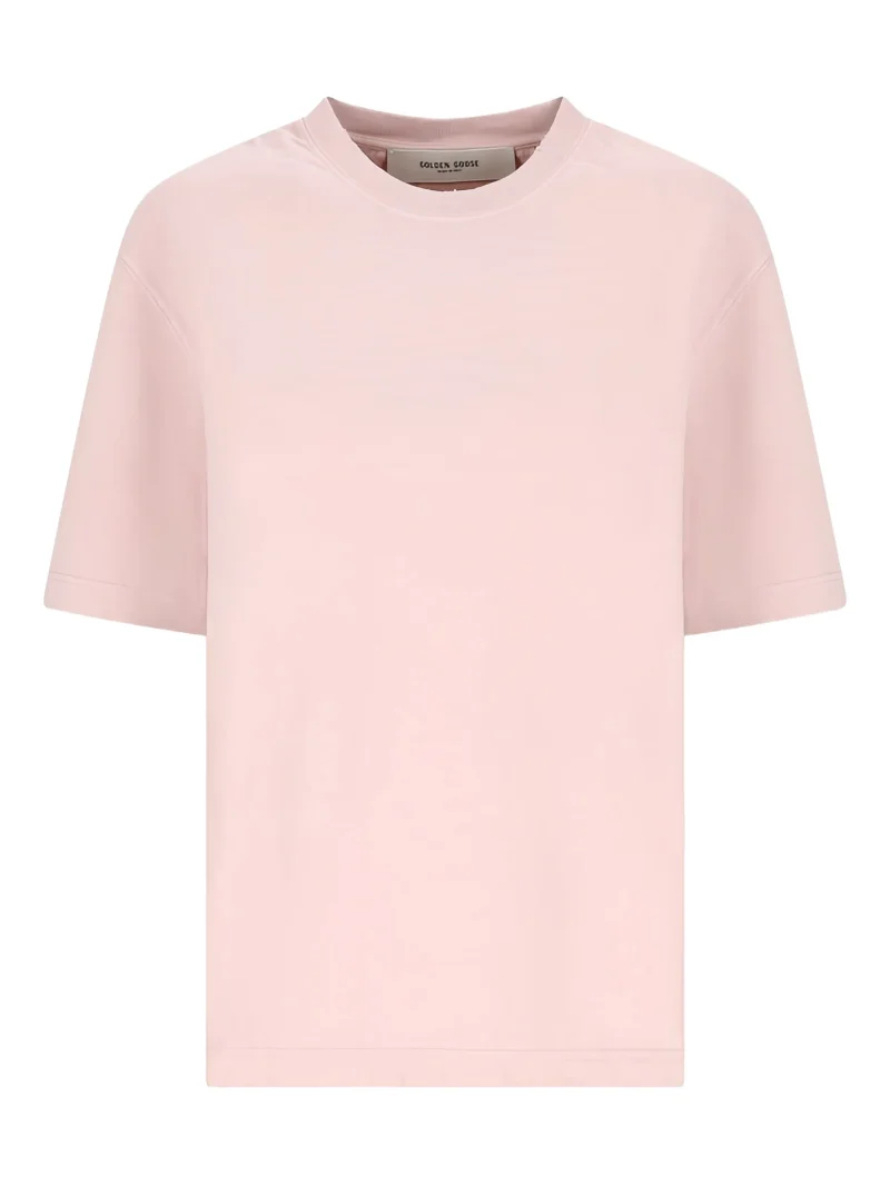Tricou Golden Goose Logo Cotton roz