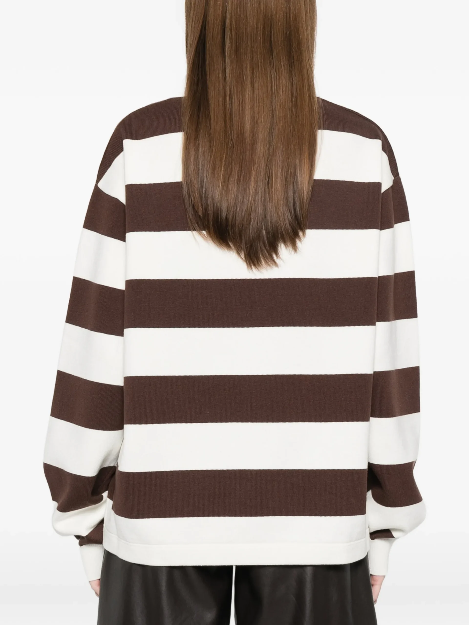 Pulover polo Axel Arigato embroidered alb/maro - imagine 4