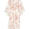 Rochie midi ZIMMERMANN Awaken Embroidered Yoke beige