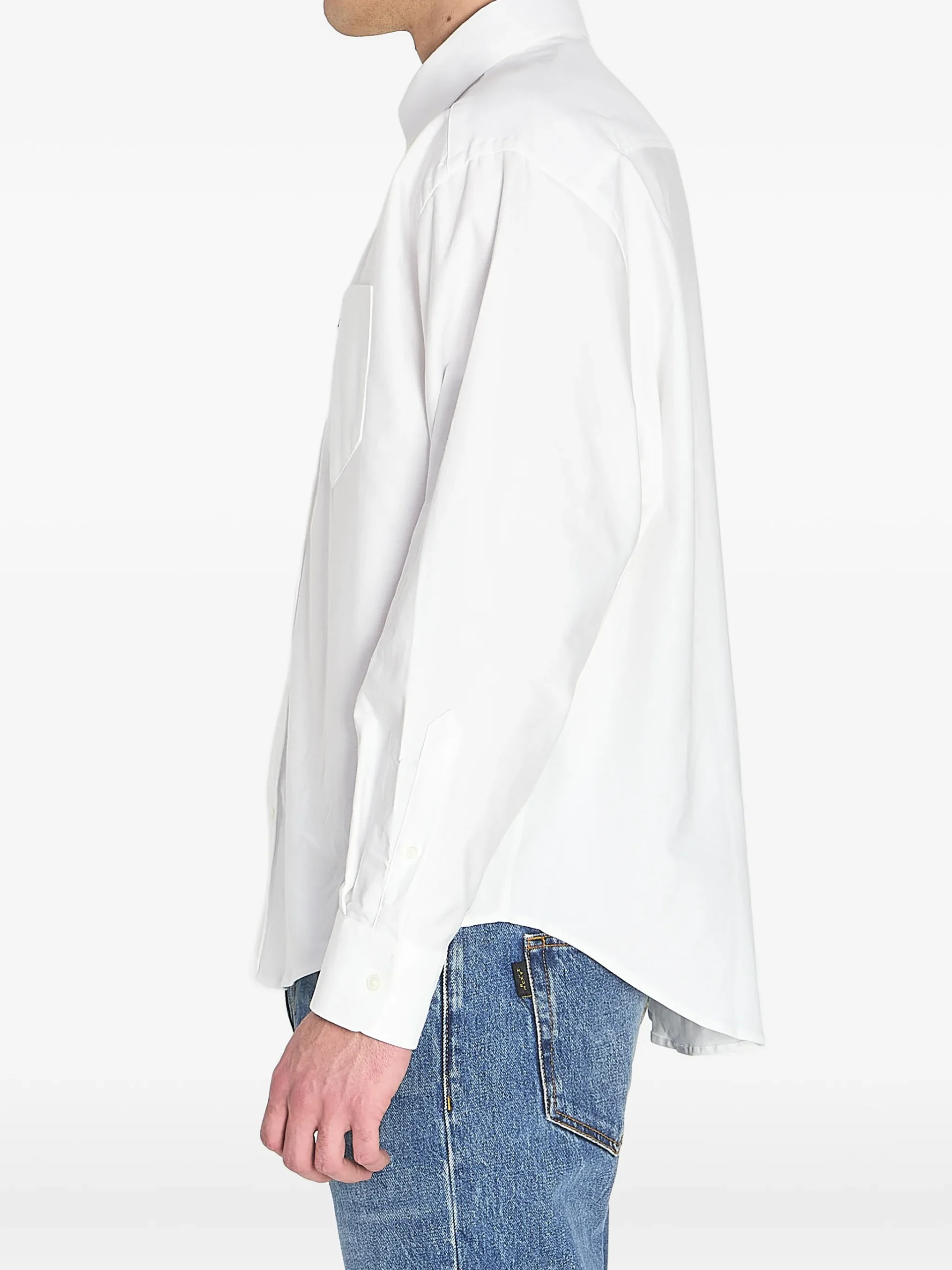 Camasa AMI Paris button-down pocket alb - imagine 3