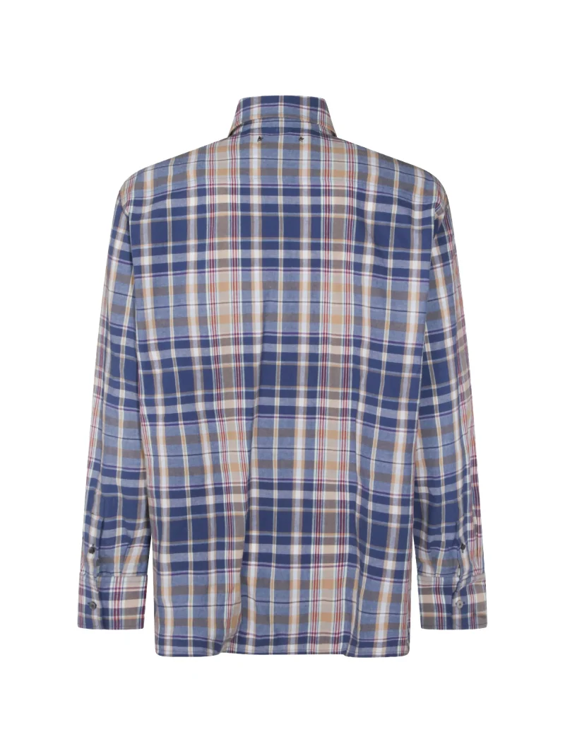 Alternative view of Camasa Golden Goose check-pattern albastru