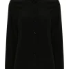 Camasa Stella McCartney pointed-collar silk negru