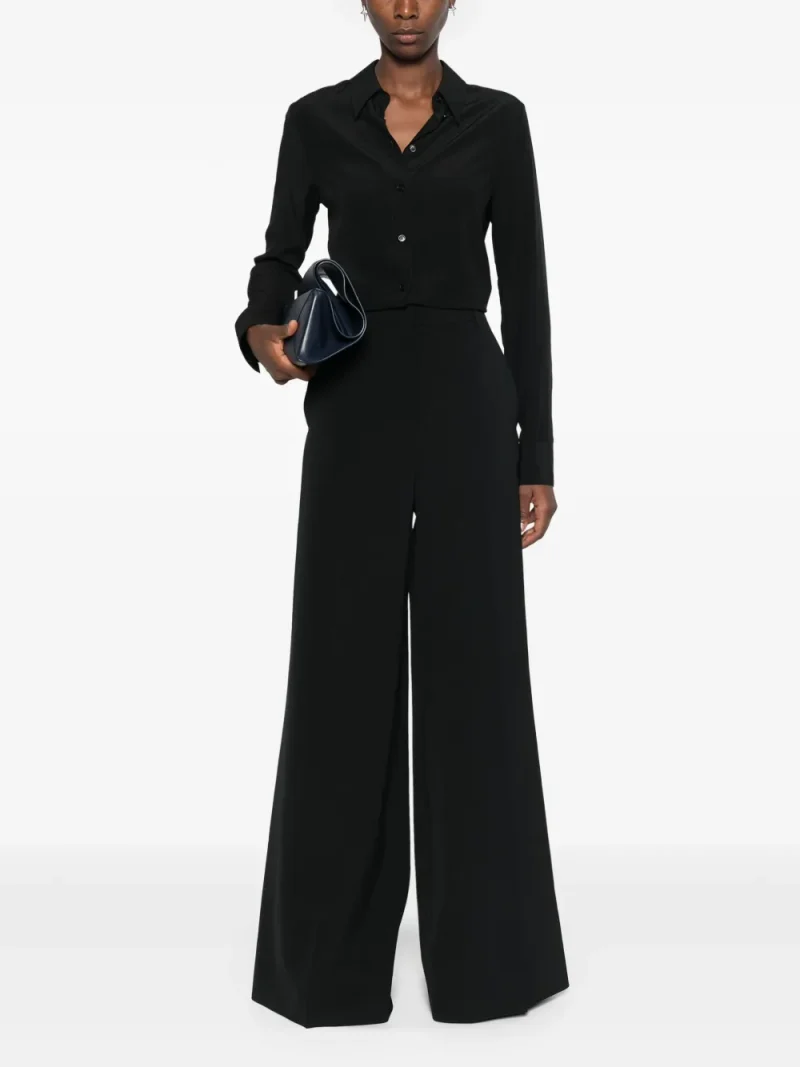 Alternative view of Camasa Stella McCartney pointed-collar silk negru