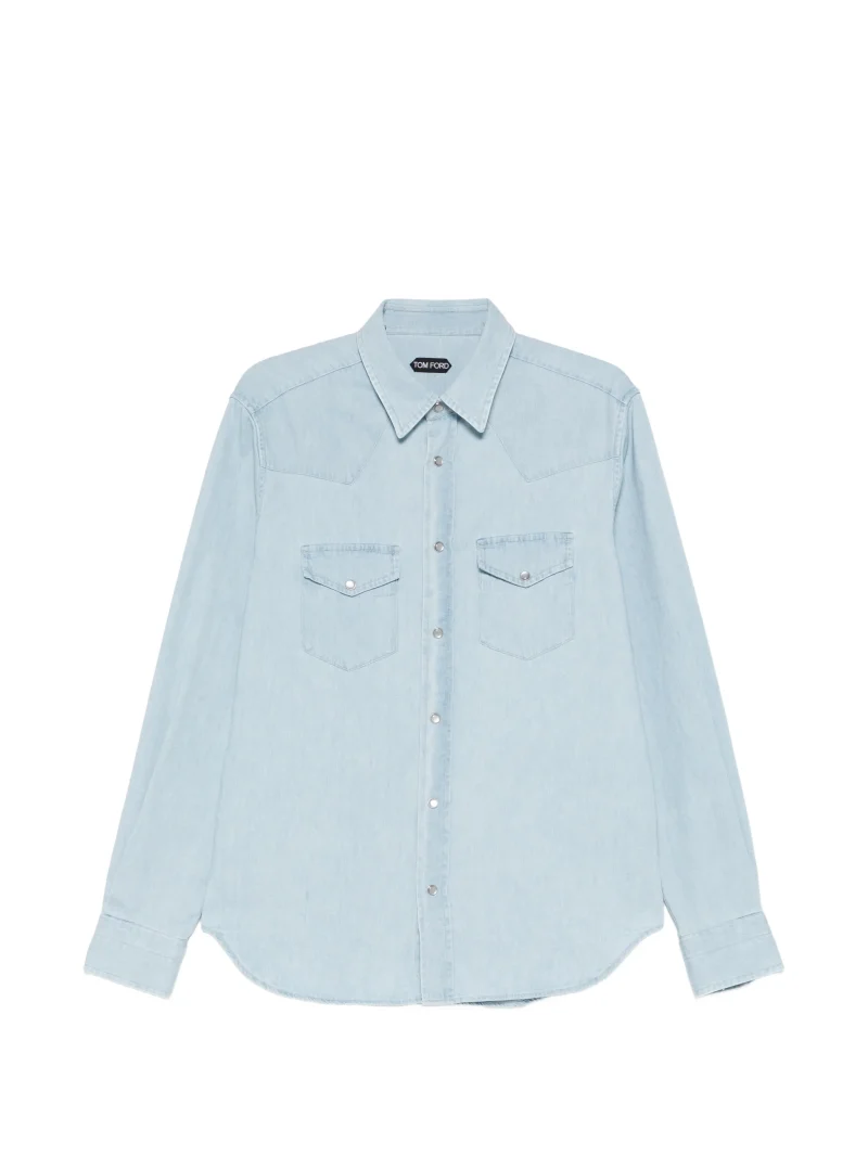 Camasa TOM FORD chest-pocket albastru