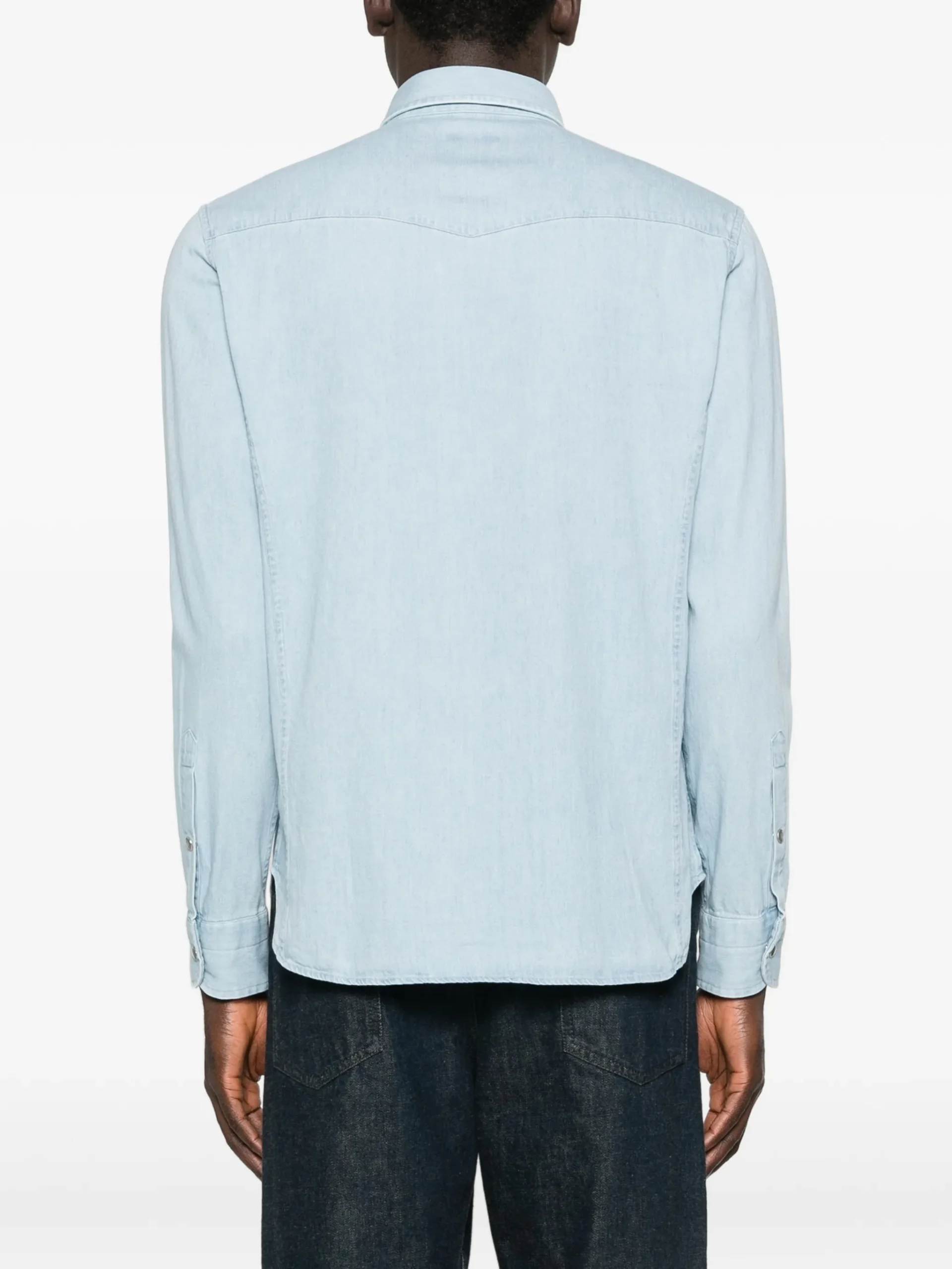 Camasa TOM FORD chest-pocket albastru - imagine 4