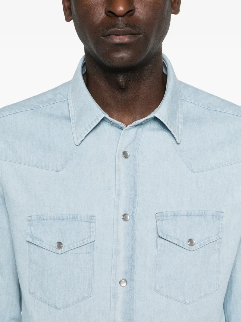 Camasa TOM FORD chest-pocket albastru - imagine 3