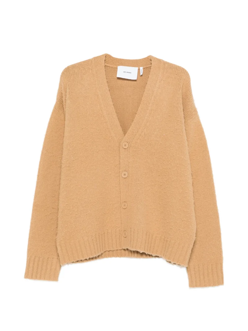 Cardigan Axel Arigato Studio button V-neck bej