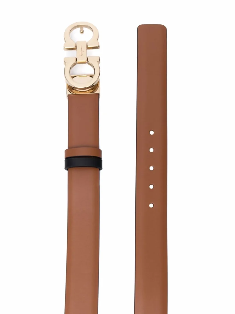 Alternative view of Curea Ferragamo Gancini-buckle reversible maro/negru