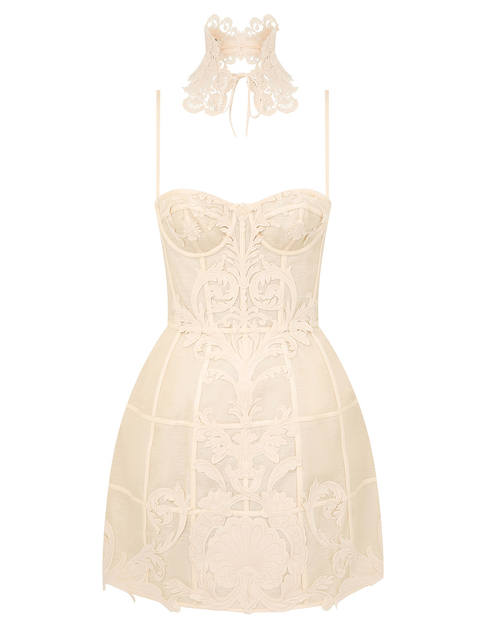 Rochie mini ZIMMERMANN Rebellion Filigree ecru