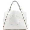 Geanta Stella McCartney logo tote alb