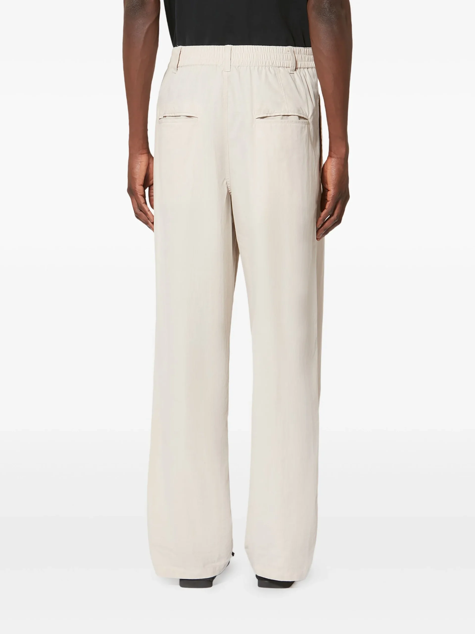 Pantaloni MARANT Yostin pleated ecru - imagine 3