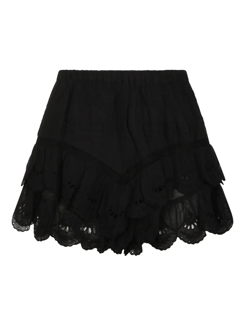 Alternative view of Pantaloni scurti Marant Etoile Jocadia floral-lace negru