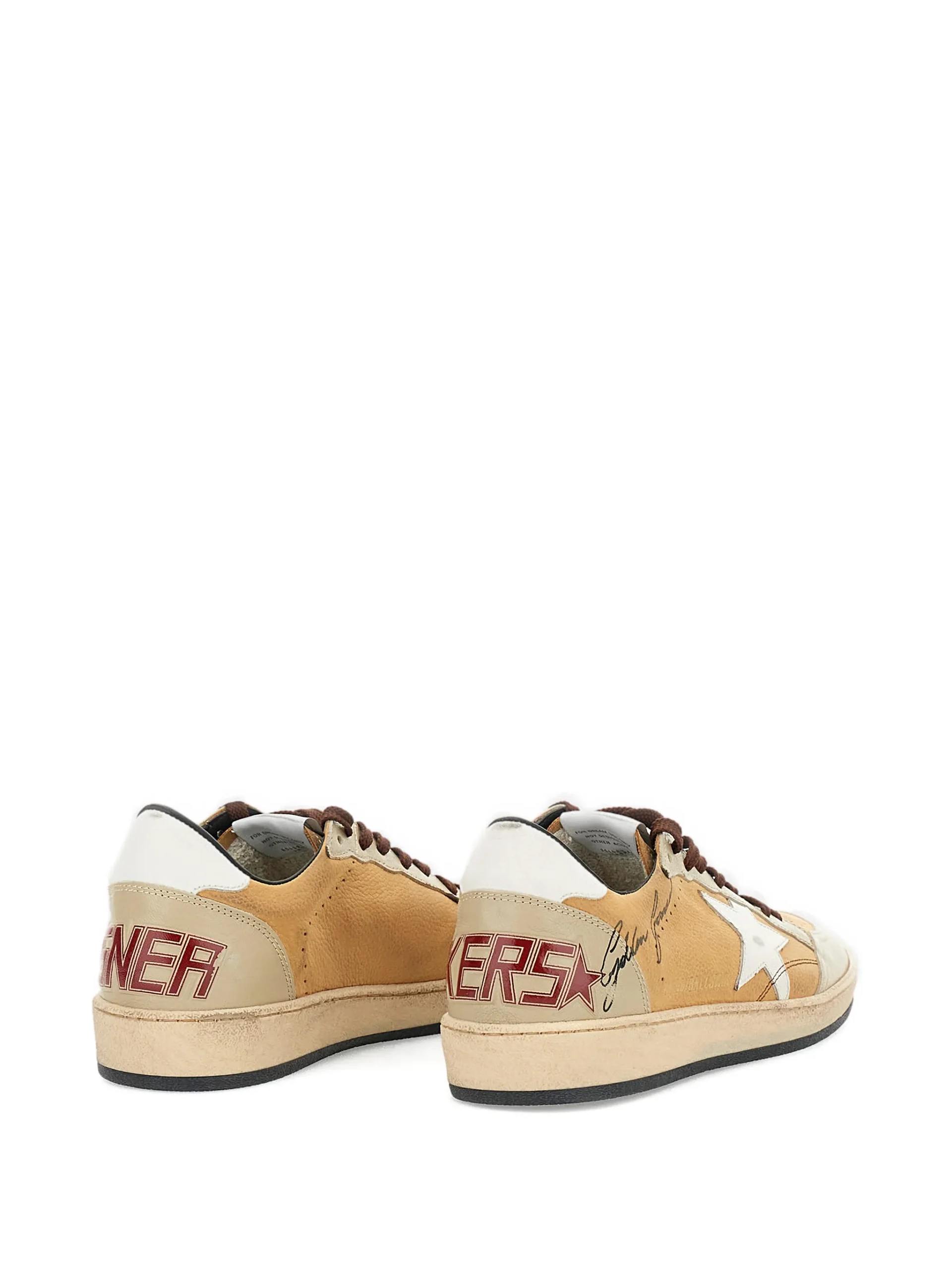 Sneakers Golden Goose Ball Star lace-up bej - imagine 4