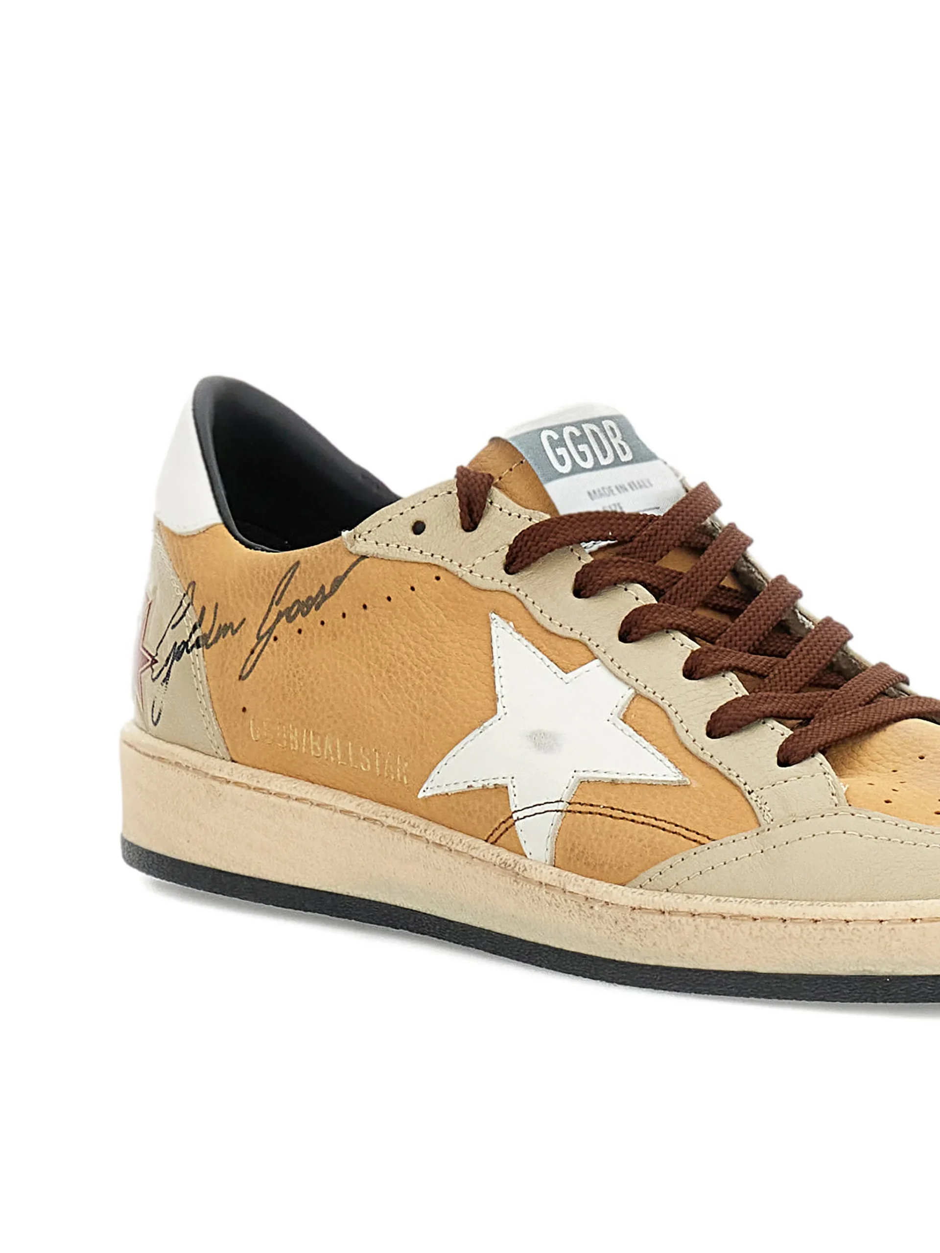Sneakers Golden Goose Ball Star lace-up bej - imagine 3