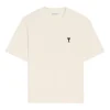 Tricou AMI Paris logo-detail crem