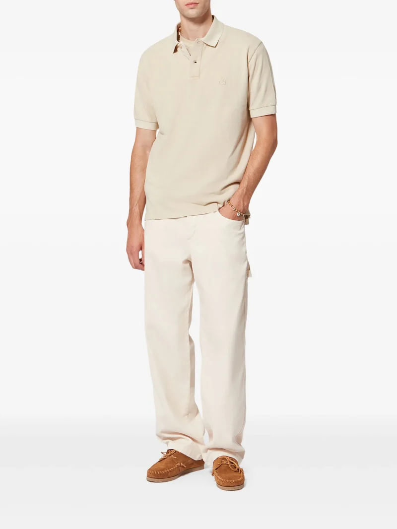 Alternative view of Tricou MARANT Afko embroidered bej