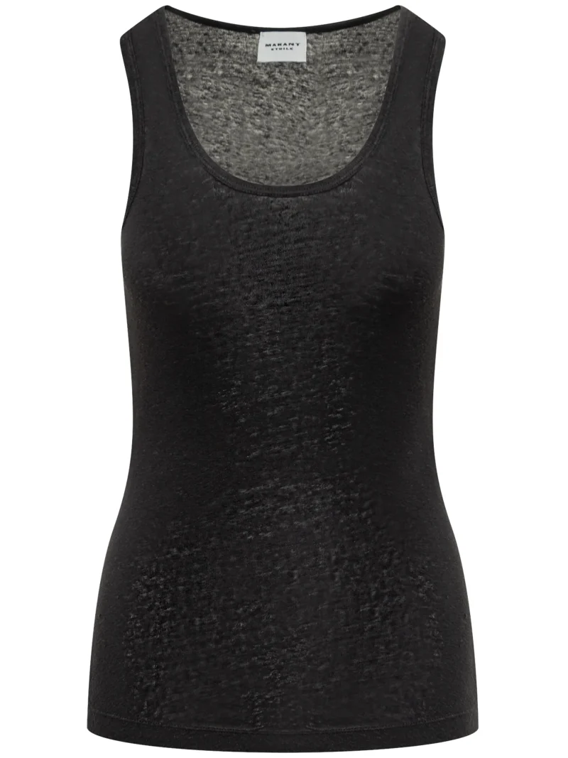 Top MARANT Etoile Thea racerback negru