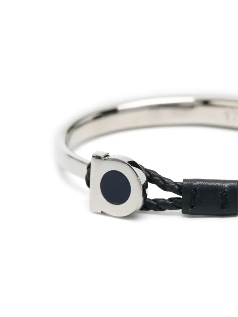 Alternative view of Bratara Ferragamo Braided-Leather argintiu