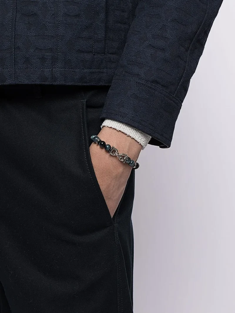 Alternative view of Bratara Ferragamo Semi-Precious Stone and Gancini negru