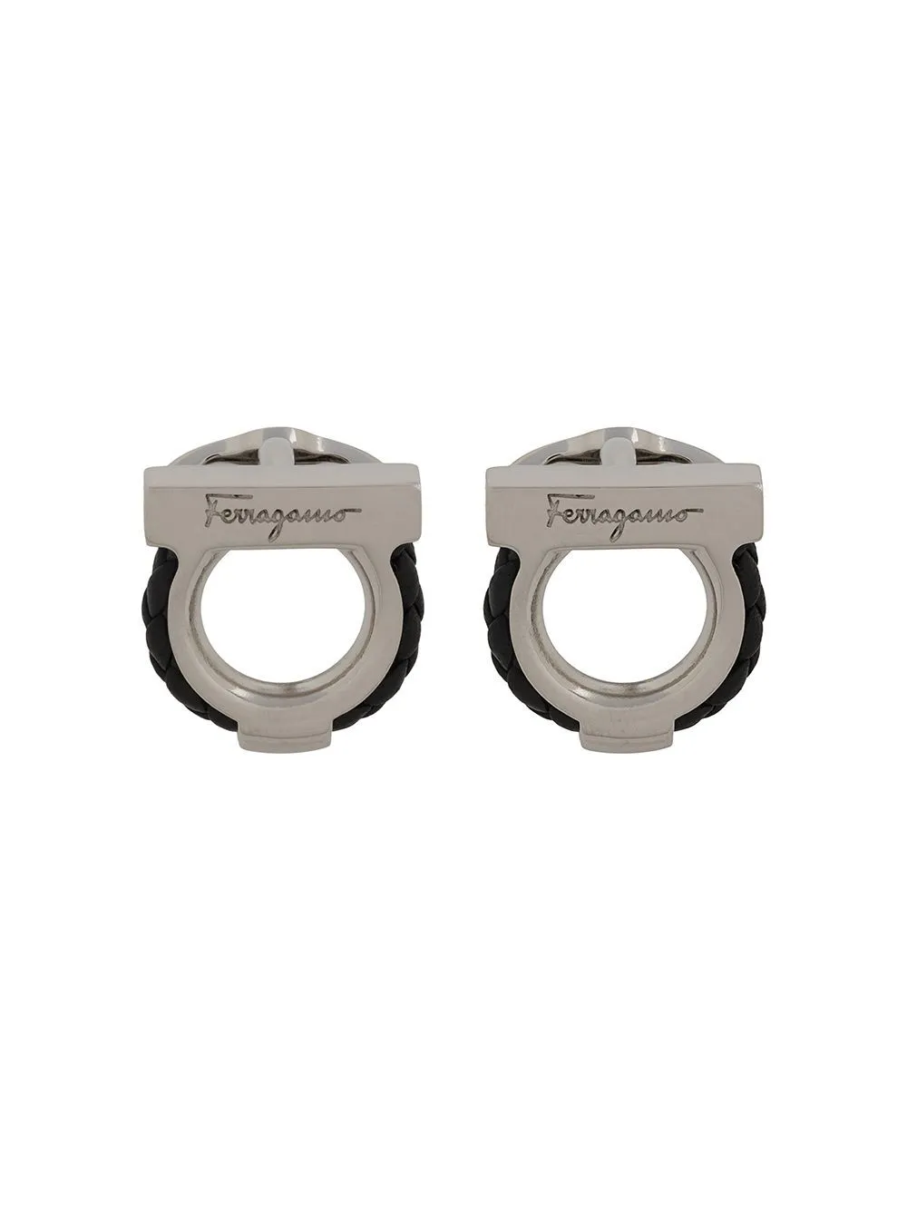 Butoni Ferragamo Gancini argintiu
