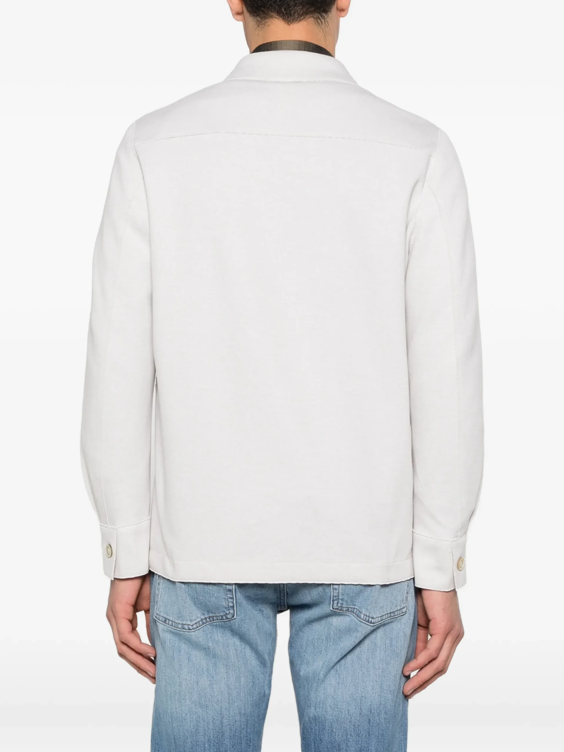 Camasa Eleventy Buttoned Shirt gri - imagine 2