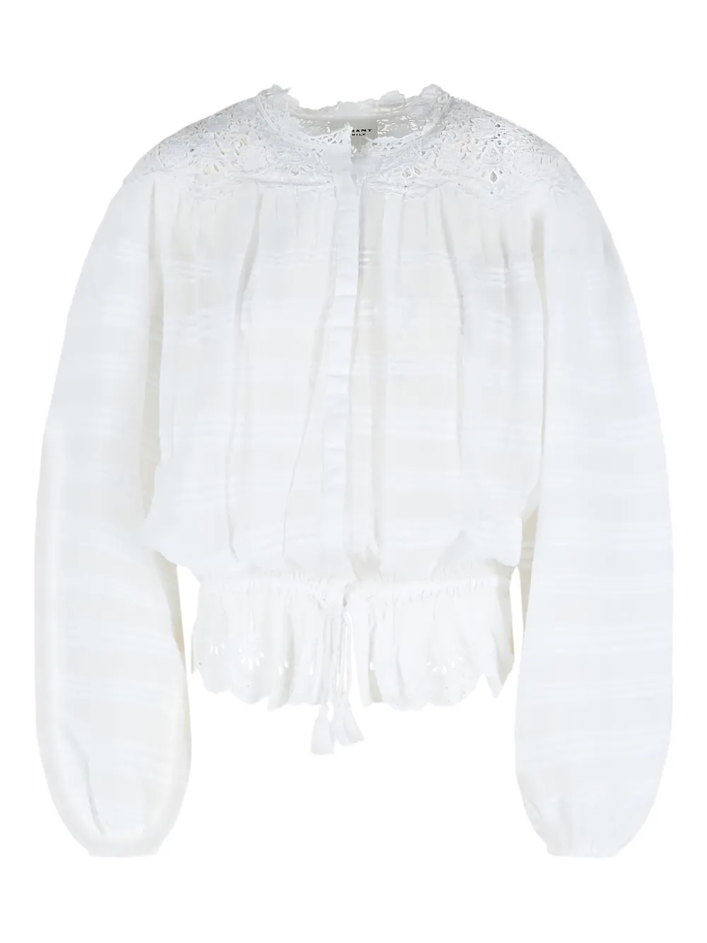 Camasa MARANT Etoile lace pleated alb