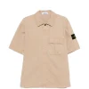 Camasa Stone Island Chest-Pocket Short-Sleeve beige