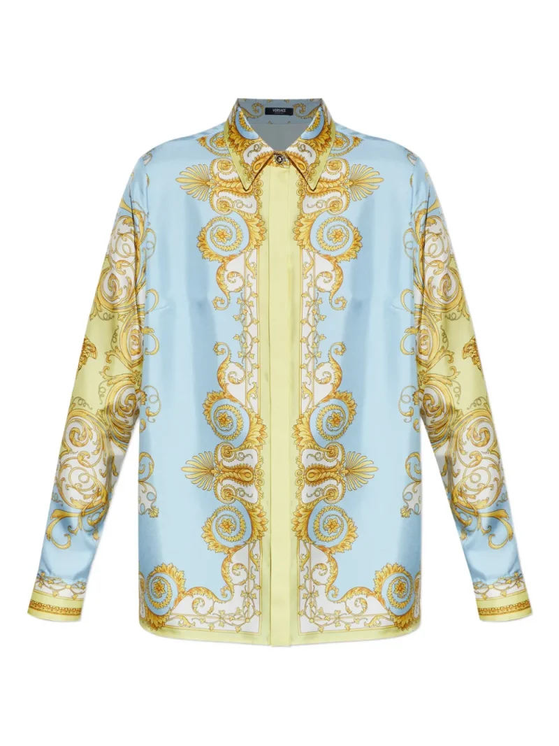 Camasa Versace Baroque-Printed albastru