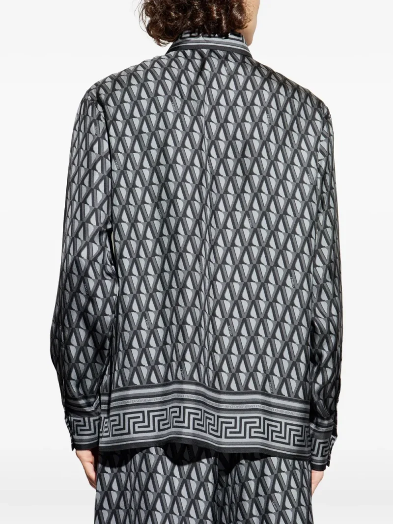 Alternative view of Camasa Versace Geometric-Pattern gri