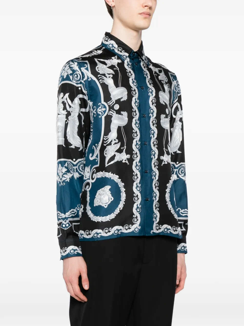 Camasa Versace Hall Of Heroes bleumarin - imagine 4