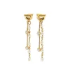 Cercei Ferragamo Gancini Crystal Pearl auriu