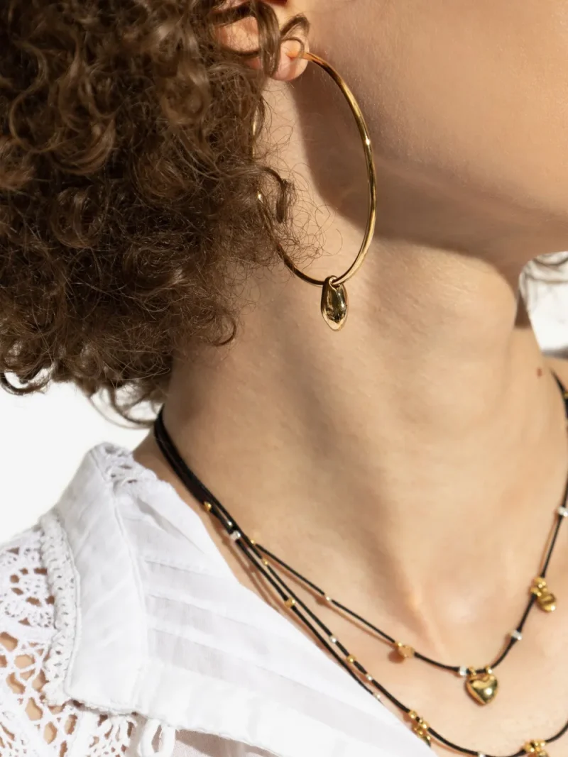 Alternative view of Cercei Isabel Marant Teardrop-Detail Hoop auriu