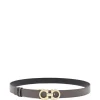 Curea Ferragamo Gancini Buckle Leather maro