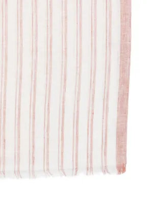 Esarfa Eleventy Striped Fringed roz - imagine 3